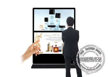 Double kiosque de Signage d'affichage à cristaux liquides Wifi Digital de vente promotionnelle, actions prêtes 60&quot; +60&quot; station de l'information de support de plancher